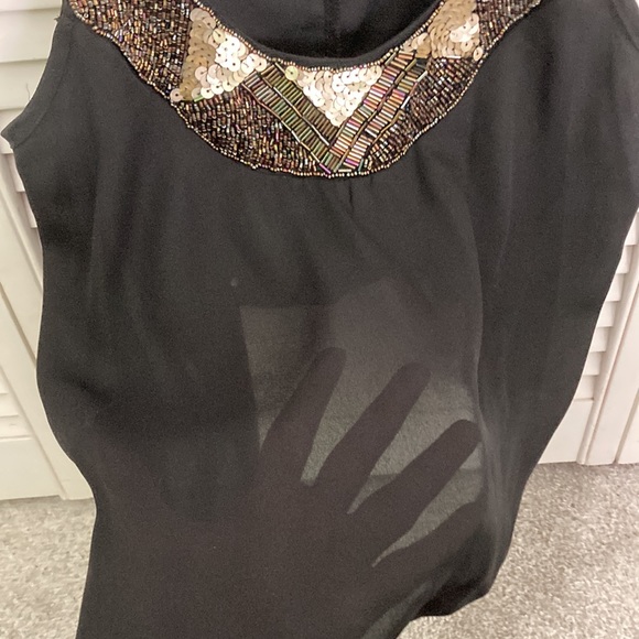 Black Flowy Charolette Russe Crop Top - Picture 3 of 5